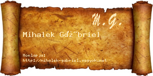 Mihalek Gábriel névjegykártya